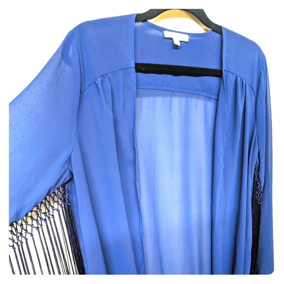 Cotton Candy Tops - Fringe Kimono